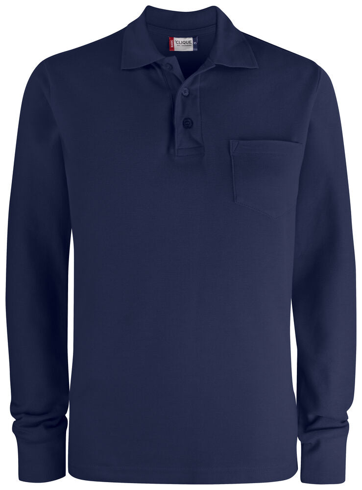 Basic Polo Pocket L/S 28235