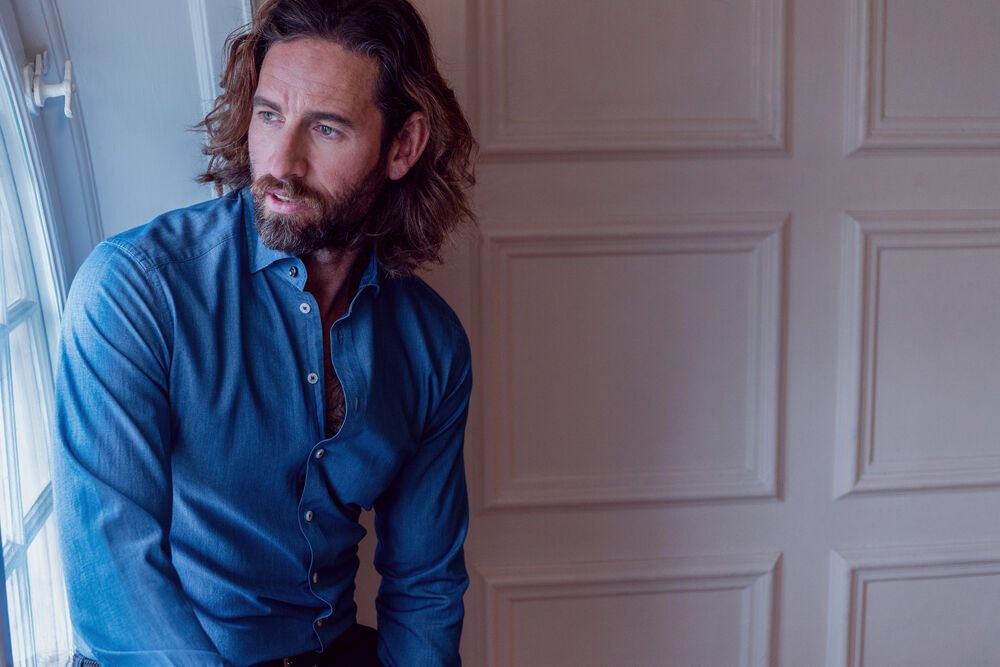 IB130 Woven Indigo Slim från J.Harvest & Frost