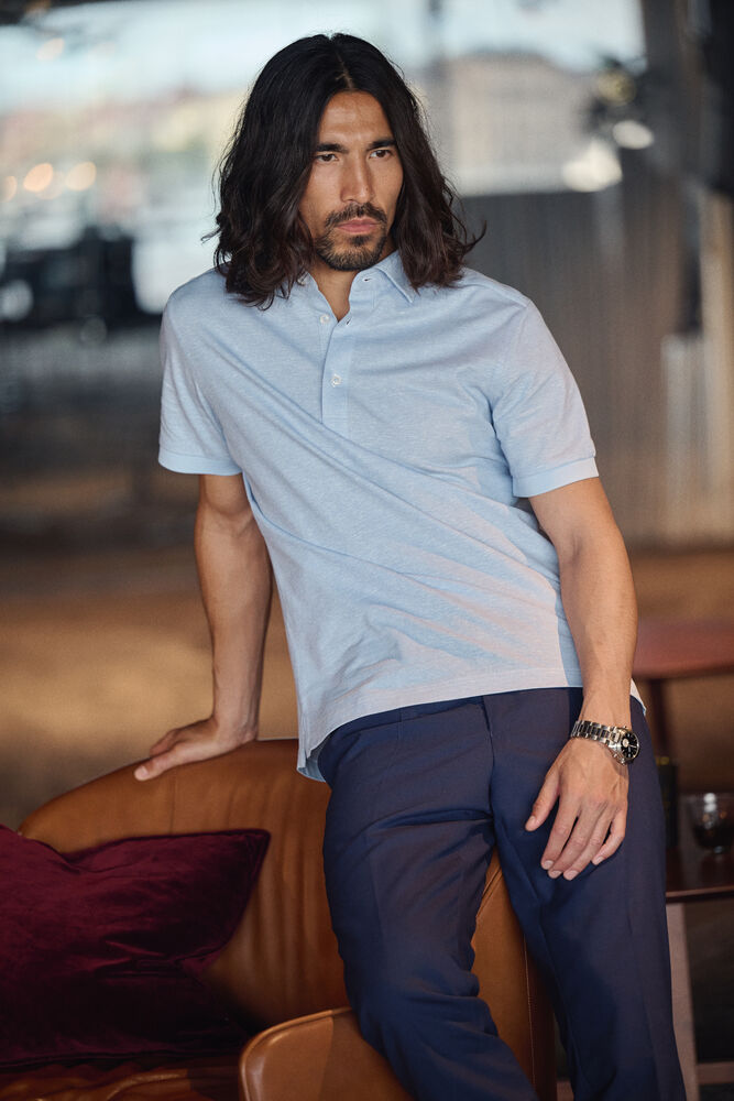 IB133 S/S Knitted Polo Tailored Fit M från J.Harvest & Frost