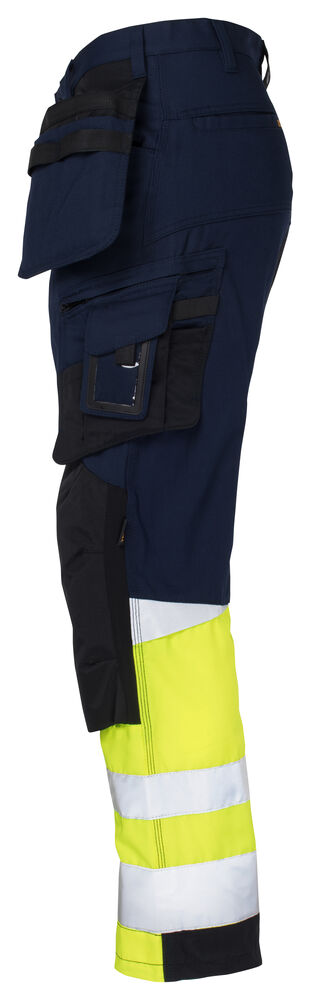 Hantverksbyxa Stretch Core Varsel Klass 1, Jobman 2134