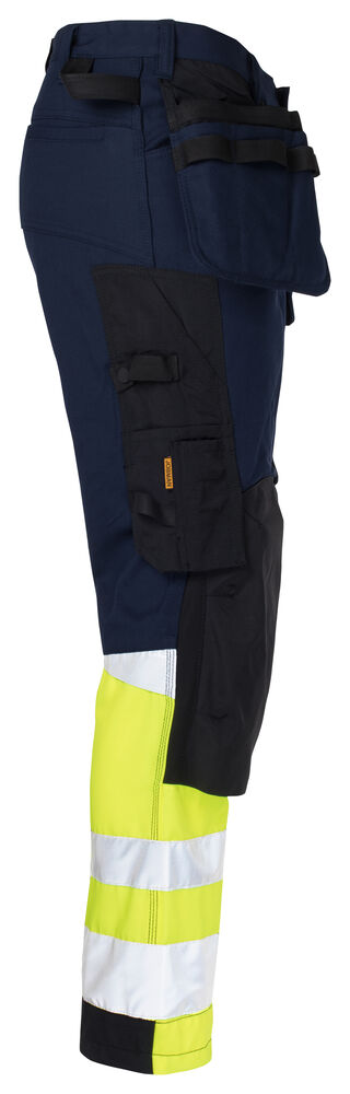 Hantverksbyxa Stretch Core Varsel Klass 1, Jobman 2134