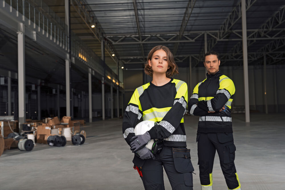 5225 Sweatshirt Hel-Zip Varsel från Jobman